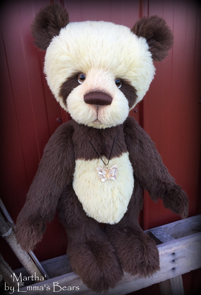 Martha and Theodore - 22" and 15" ALPACA artist bear set  - OOAK by Emma's Bears