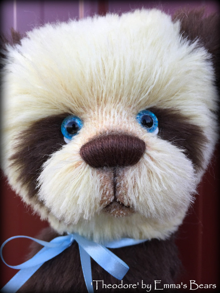 Martha and Theodore - 22" and 15" ALPACA artist bear set  - OOAK by Emma's Bears