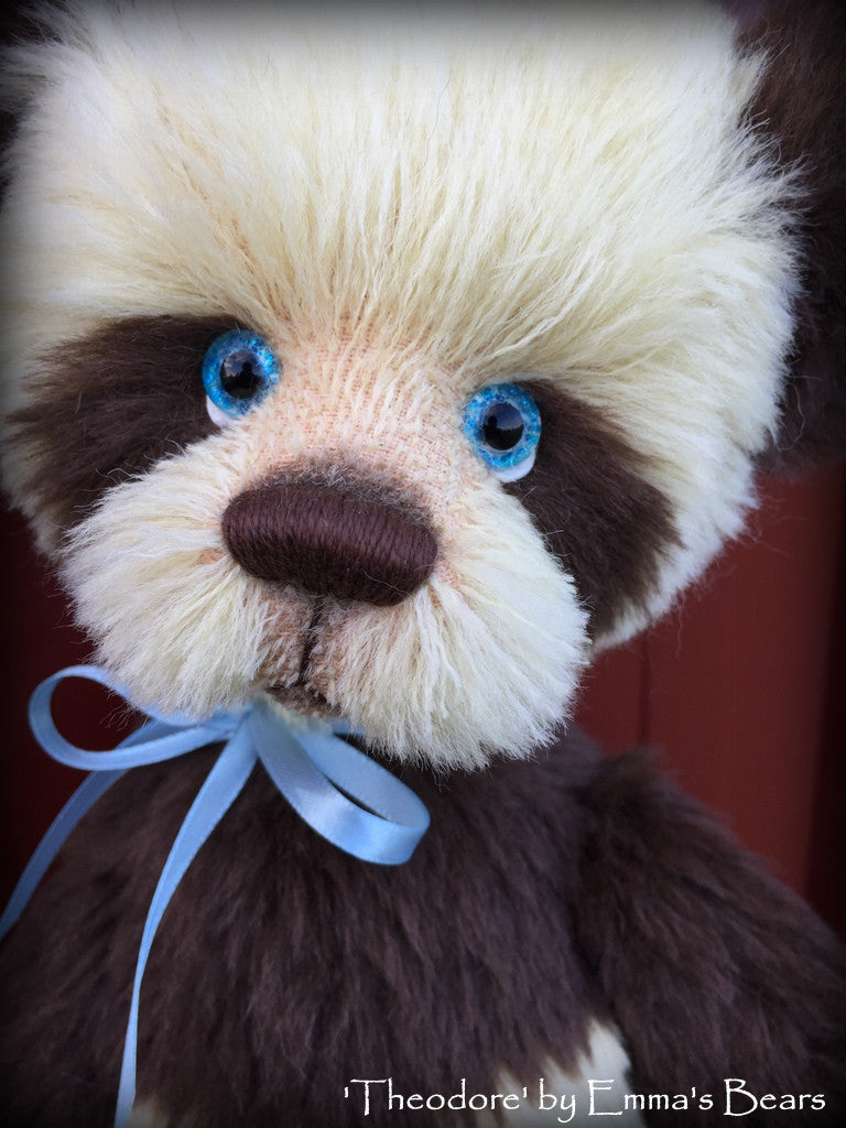 Martha and Theodore - 22" and 15" ALPACA artist bear set  - OOAK by Emma's Bears