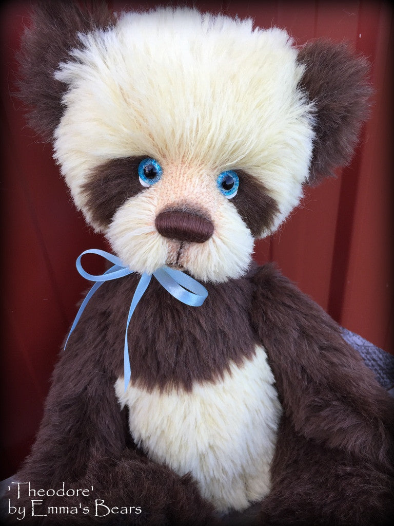 Martha and Theodore - 22" and 15" ALPACA artist bear set  - OOAK by Emma's Bears