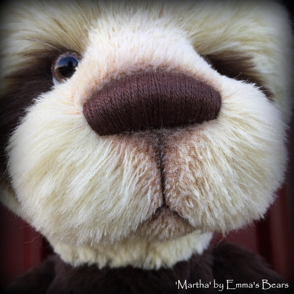 Martha and Theodore - 22" and 15" ALPACA artist bear set  - OOAK by Emma's Bears