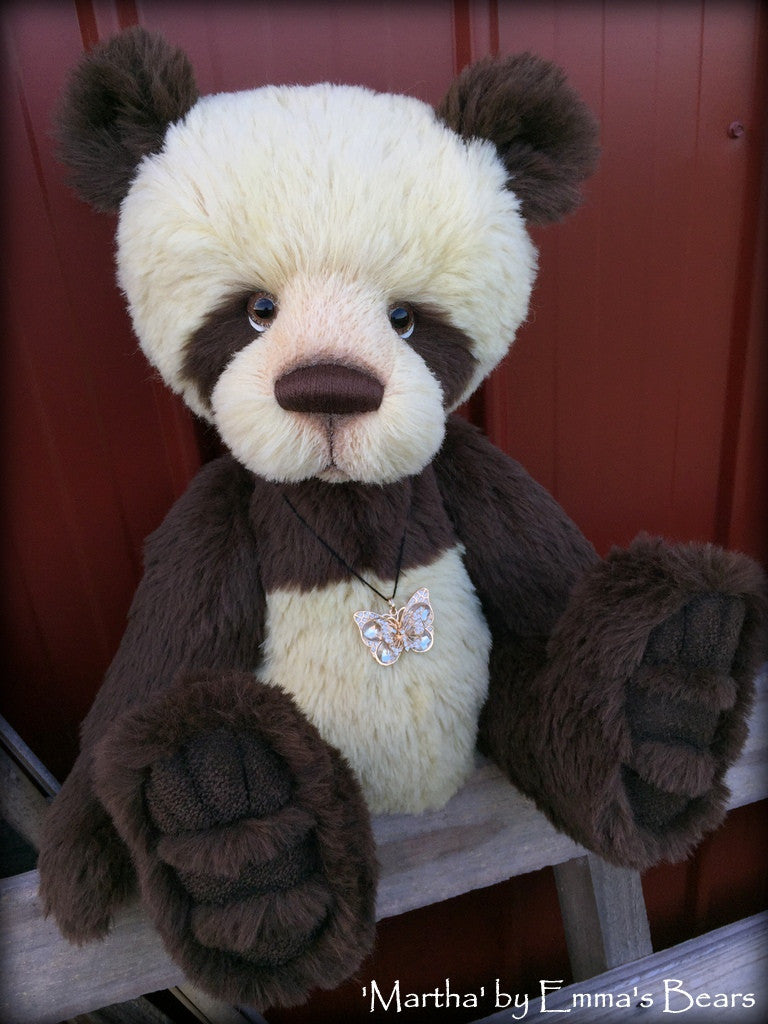 Martha and Theodore - 22" and 15" ALPACA artist bear set  - OOAK by Emma's Bears