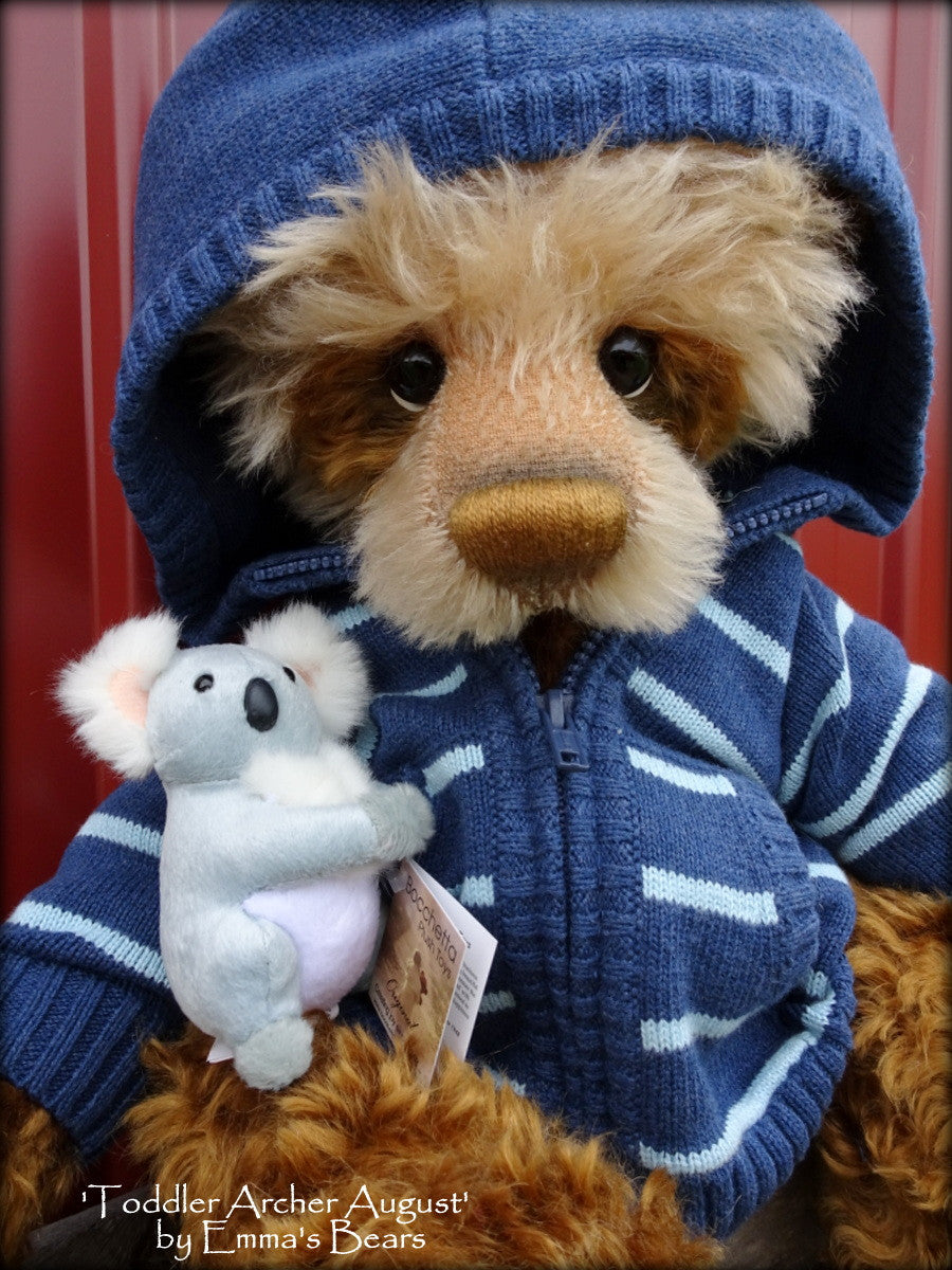 Toddler Archer August - 22in MOHAIR Artist toddler style Bear by Emmas Bears - OOAK