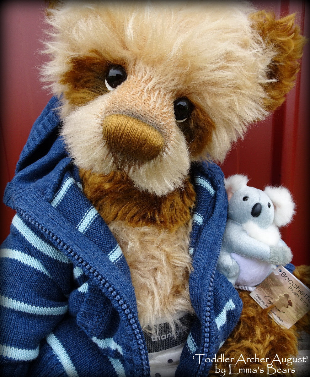 Toddler Archer August - 22in MOHAIR Artist toddler style Bear by Emmas Bears - OOAK