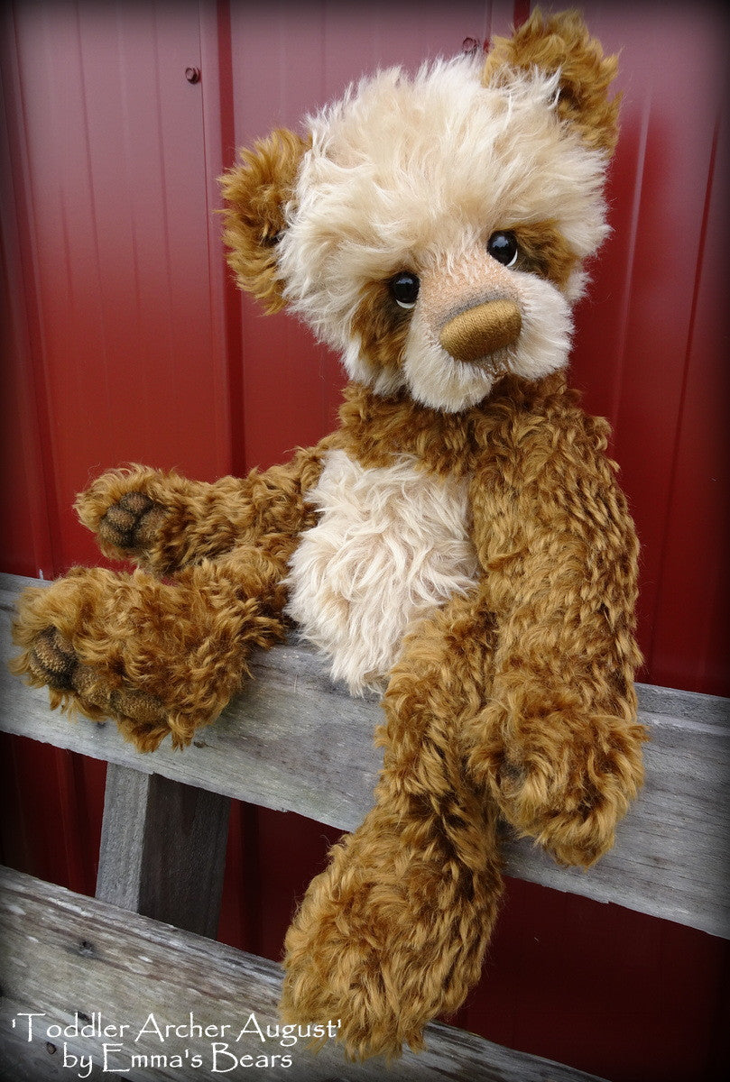Toddler Archer August - 22in MOHAIR Artist toddler style Bear by Emmas Bears - OOAK