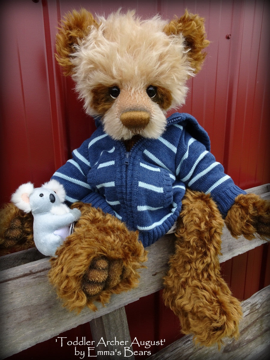 Toddler Archer August - 22in MOHAIR Artist toddler style Bear by Emmas Bears - OOAK