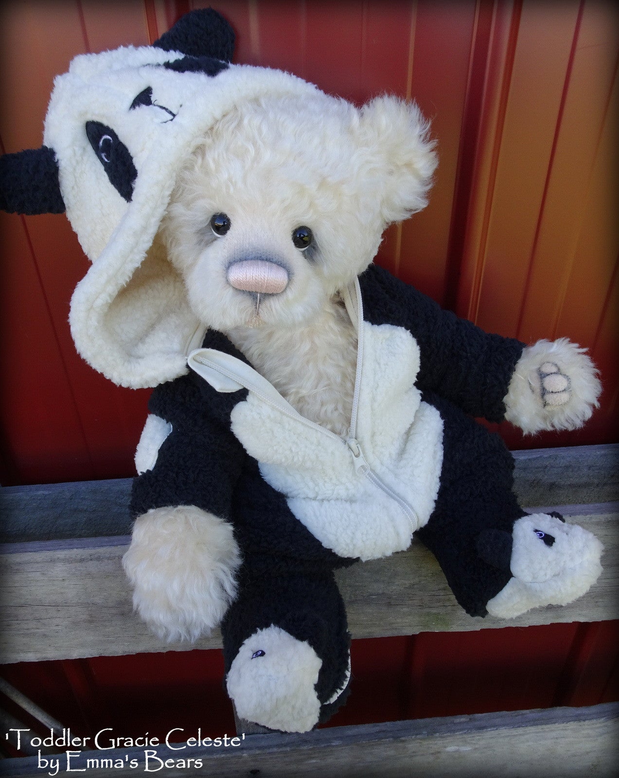 Gracie Celeste - 17in MOHAIR Artist toddler style Bear by Emmas Bears - OOAK