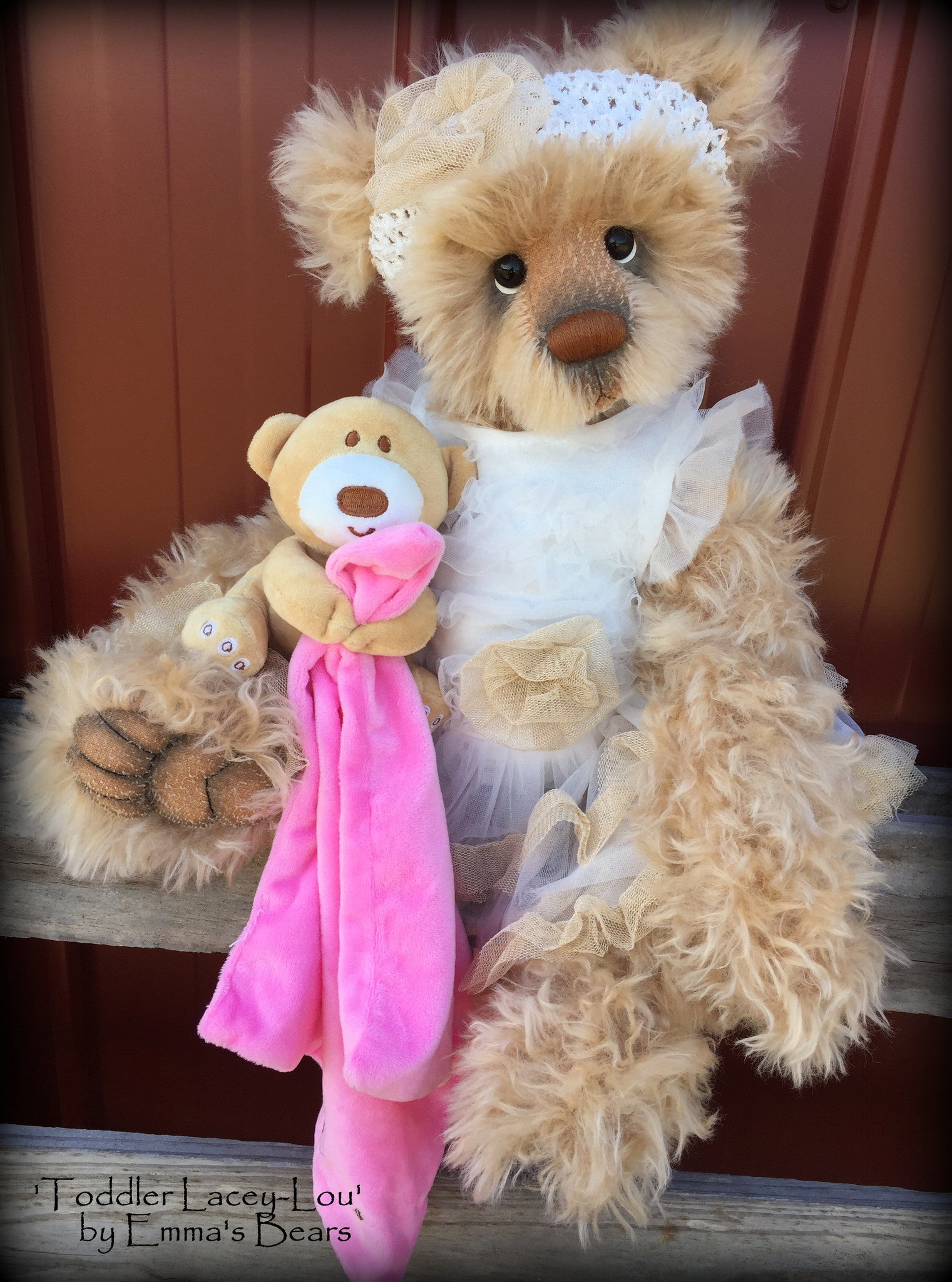 Toddler Lacey-Lou - 21in MOHAIR Artist toddler style Bear by Emmas Bears - OOAK
