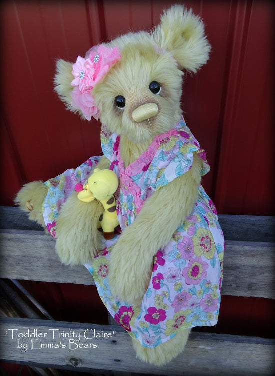 Toddler Trinity Claire - 20in MOHAIR Artist toddler style Bear by Emmas Bears - OOAK