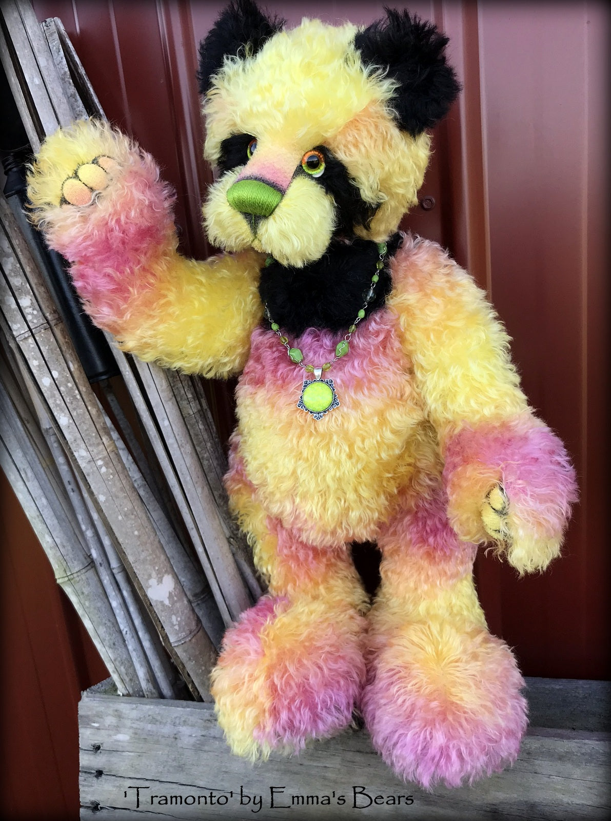 Tramonto - 19in hand dyed mohair Artist Bear by Emmas Bears - OOAK