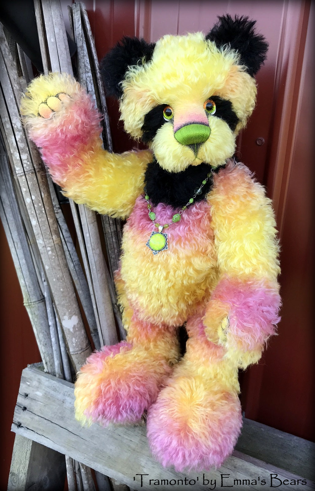 Tramonto - 19in hand dyed mohair Artist Bear by Emmas Bears - OOAK