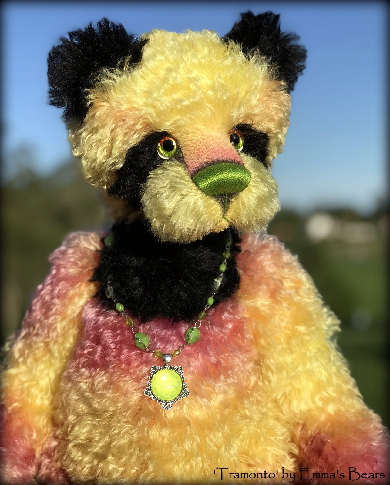 Tramonto - 19in hand dyed mohair Artist Bear by Emmas Bears - OOAK