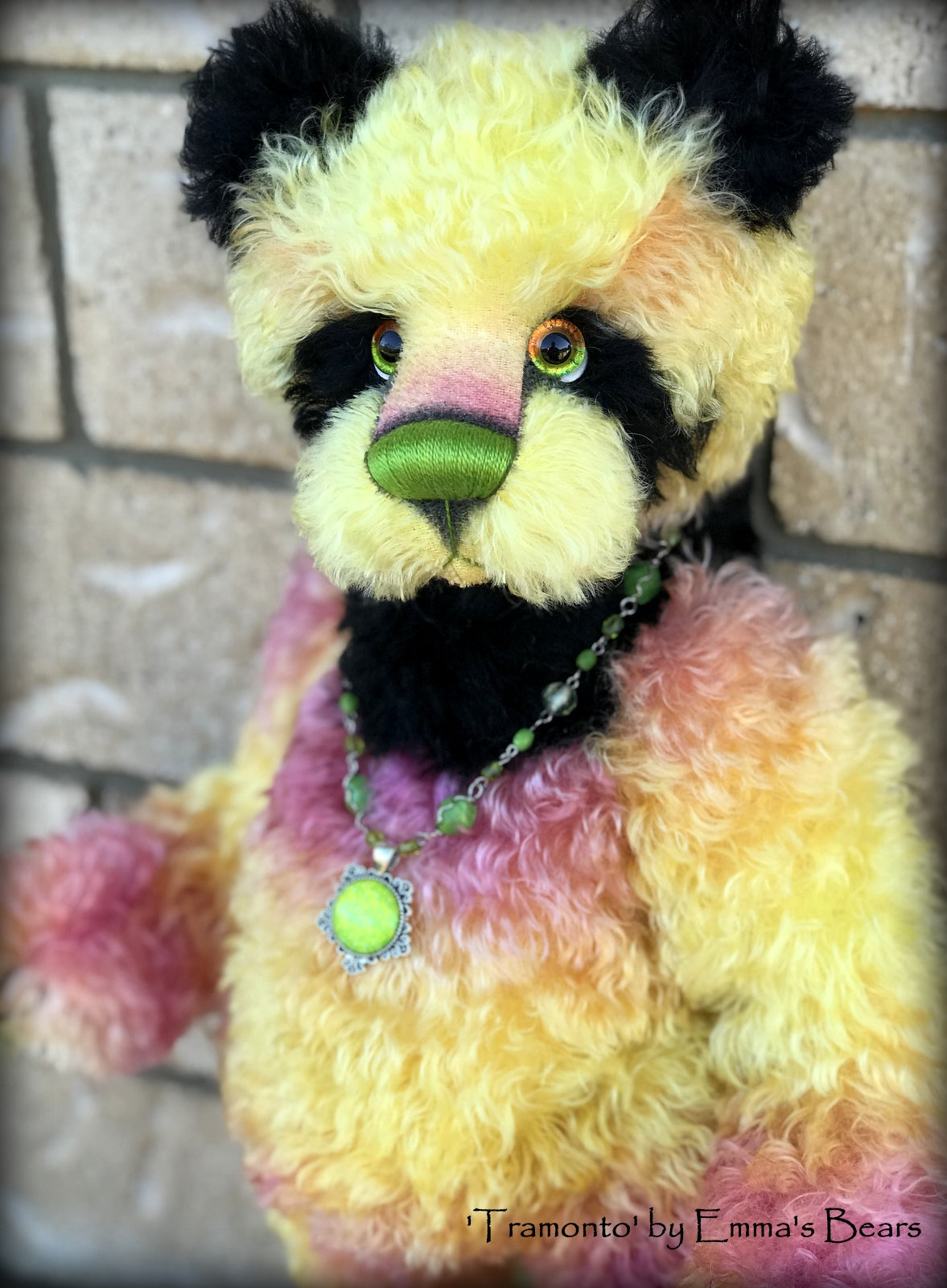 Tramonto - 19in hand dyed mohair Artist Bear by Emmas Bears - OOAK