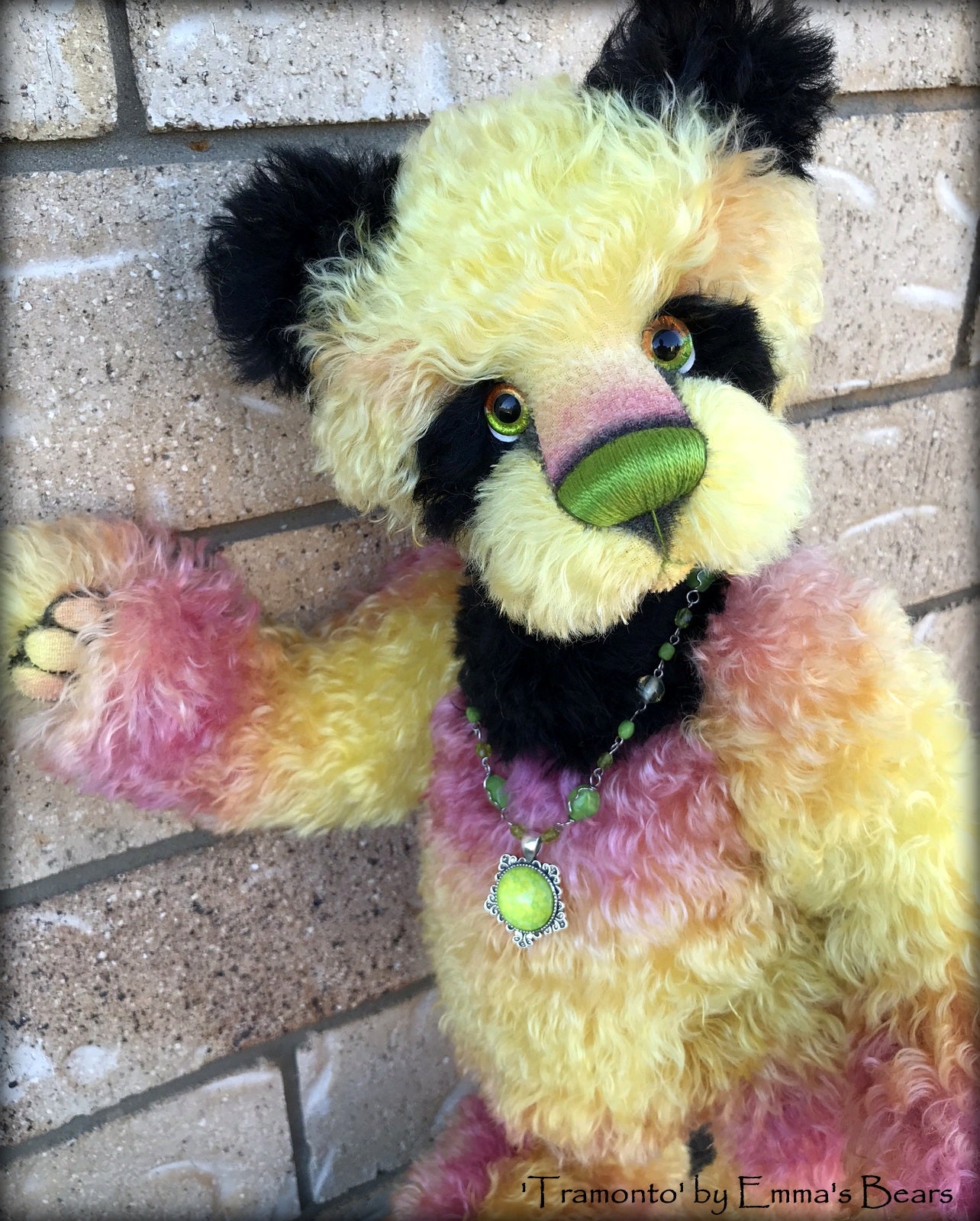 Tramonto - 19in hand dyed mohair Artist Bear by Emmas Bears - OOAK