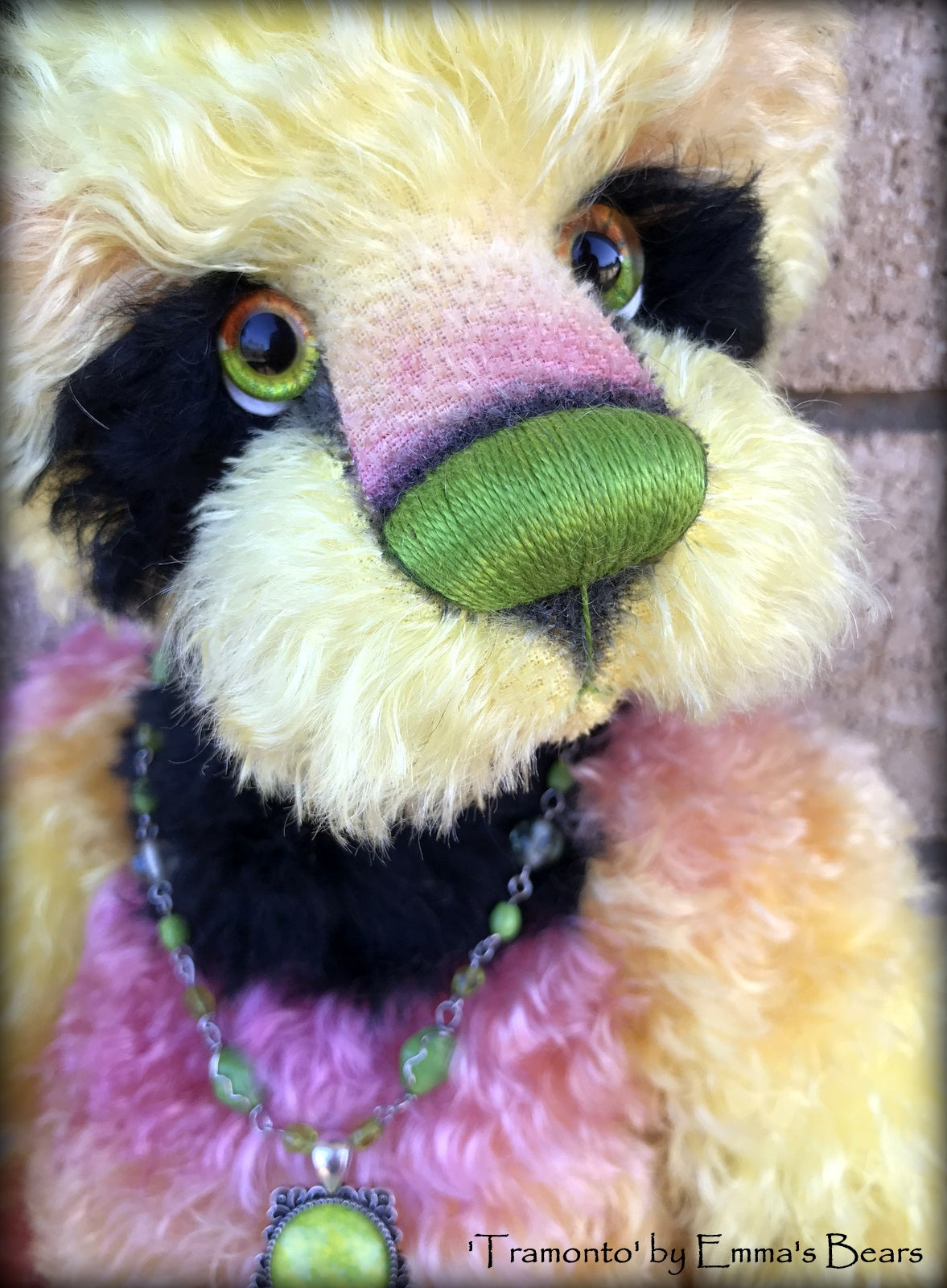 Tramonto - 19in hand dyed mohair Artist Bear by Emmas Bears - OOAK