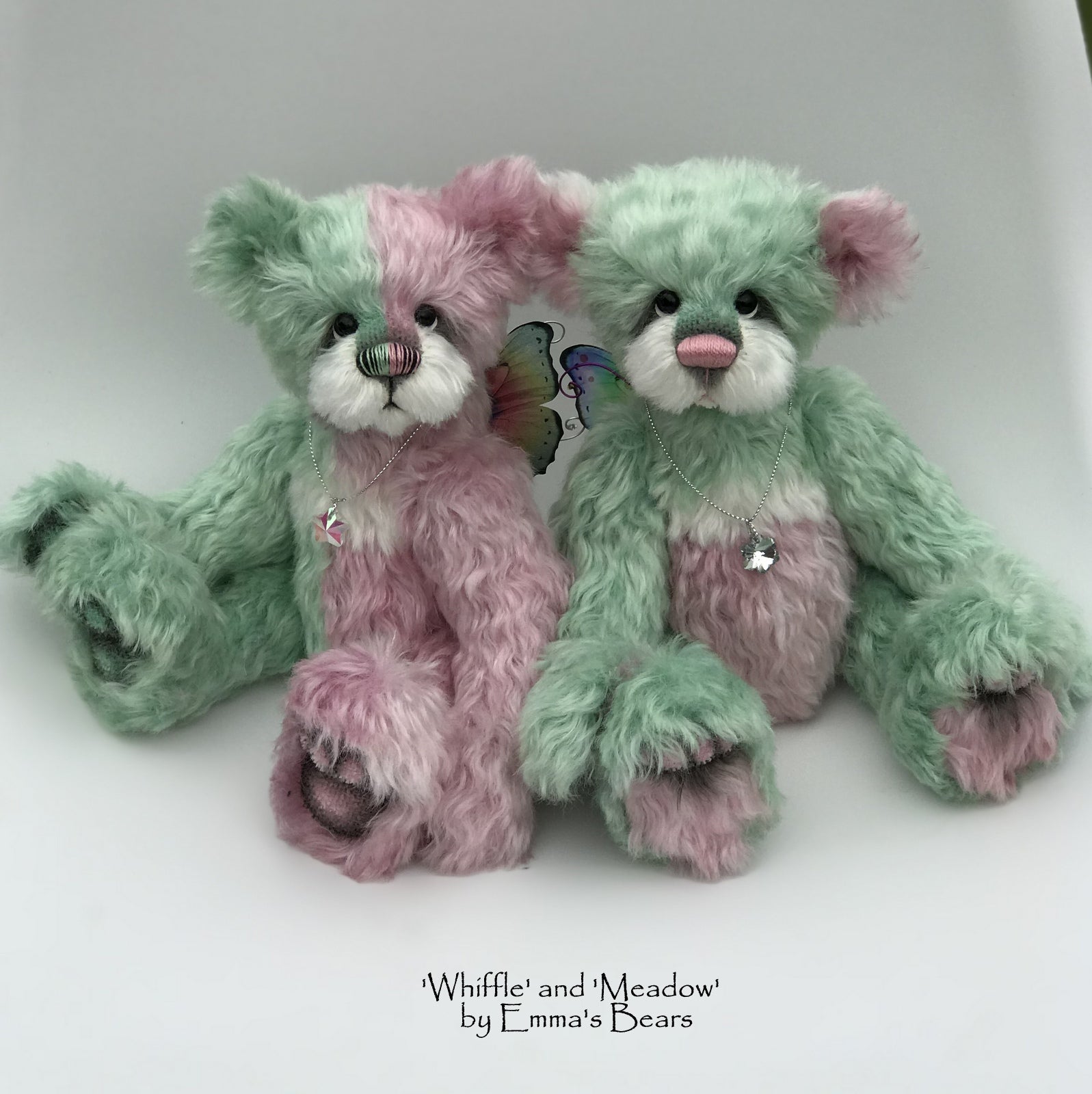 Meadow - 10" Hand dyed artist Easter Butterfly Bear by Emma's Bears - OOAK