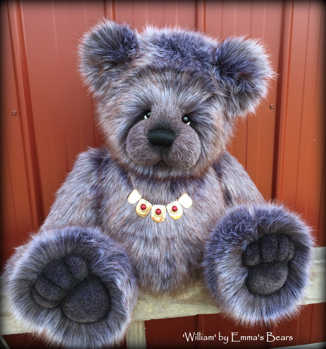 William - 33in Faux Fur Artist Bear by Emmas Bears - OOAK