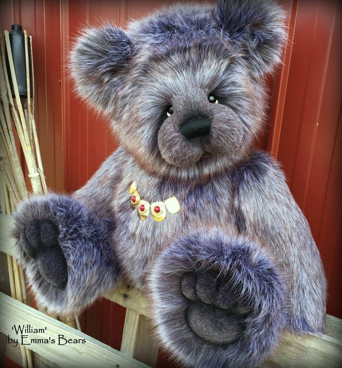William - 33in Faux Fur Artist Bear by Emmas Bears - OOAK