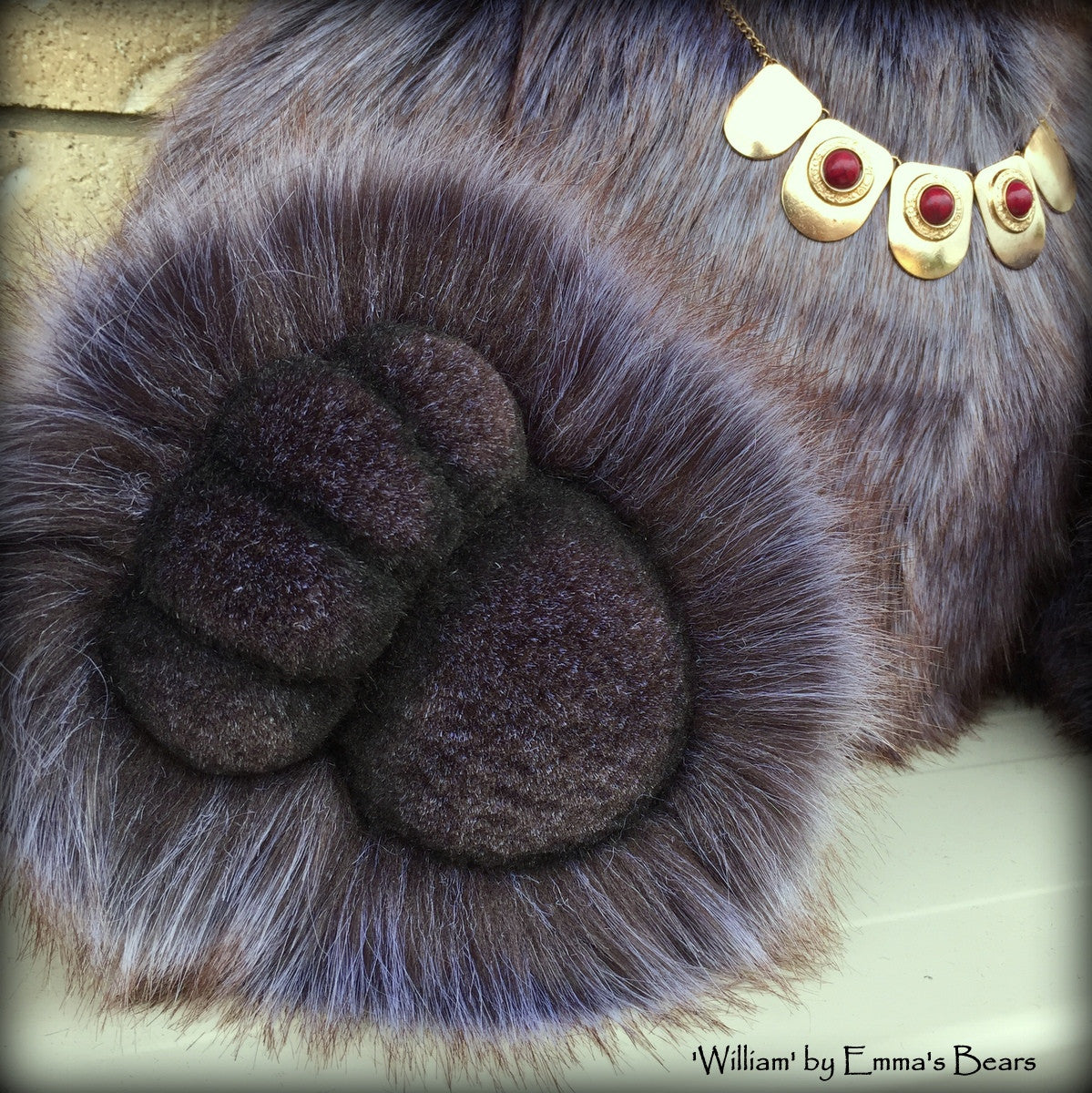 William - 33in Faux Fur Artist Bear by Emmas Bears - OOAK