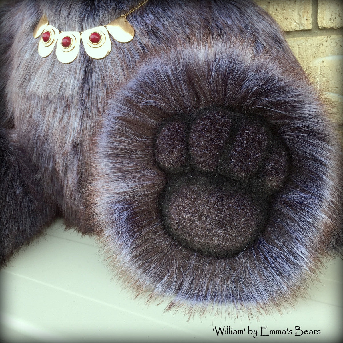 William - 33in Faux Fur Artist Bear by Emmas Bears - OOAK