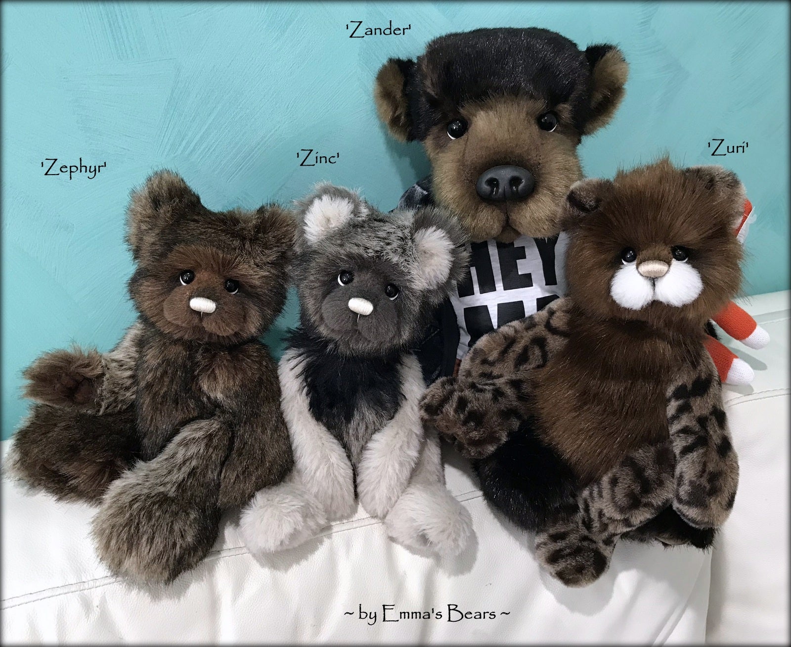 Zephyr - 13" Tissavel faux fur artist bear by Emma's Bears - OOAK