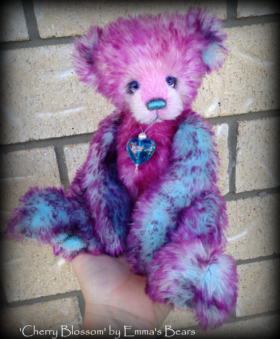 Cherry Blossom - 11IN hand dyed bear by Emmas Bears - OOAK