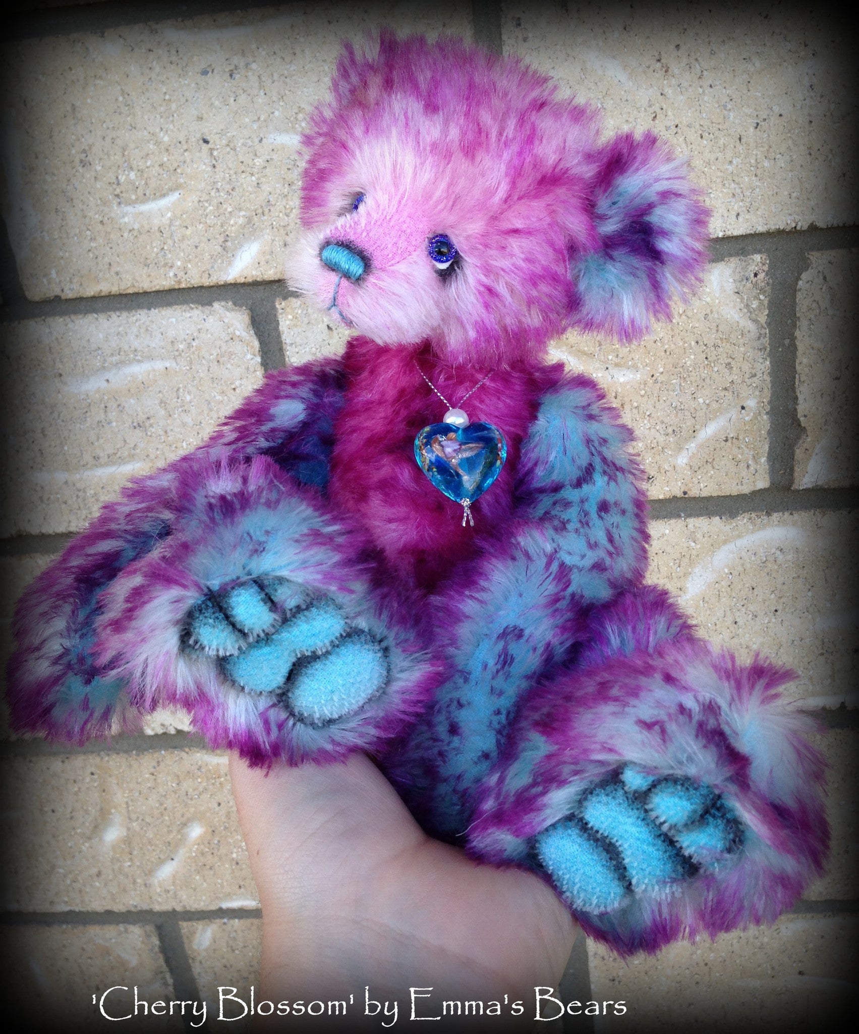 Cherry Blossom - 11IN hand dyed bear by Emmas Bears - OOAK