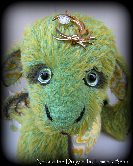 Natsuki DRAGON - 15in MOHAIR Artist Baby Dragon by Emmas Bears - OOAK