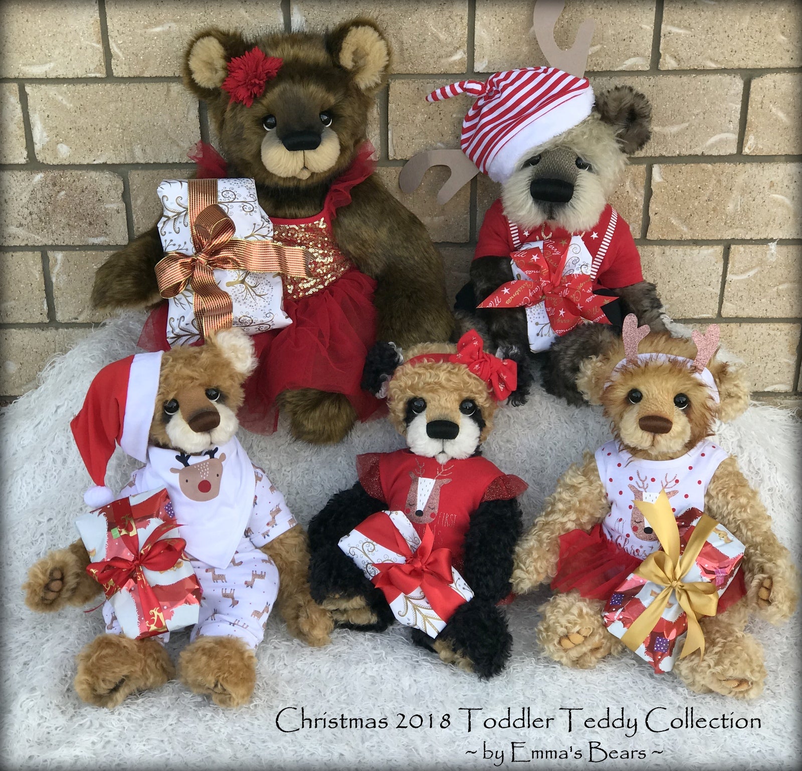 Estelle Eve - 25" Christmas 2018 Toddler Artist Bear by Emma's Bears - OOAK