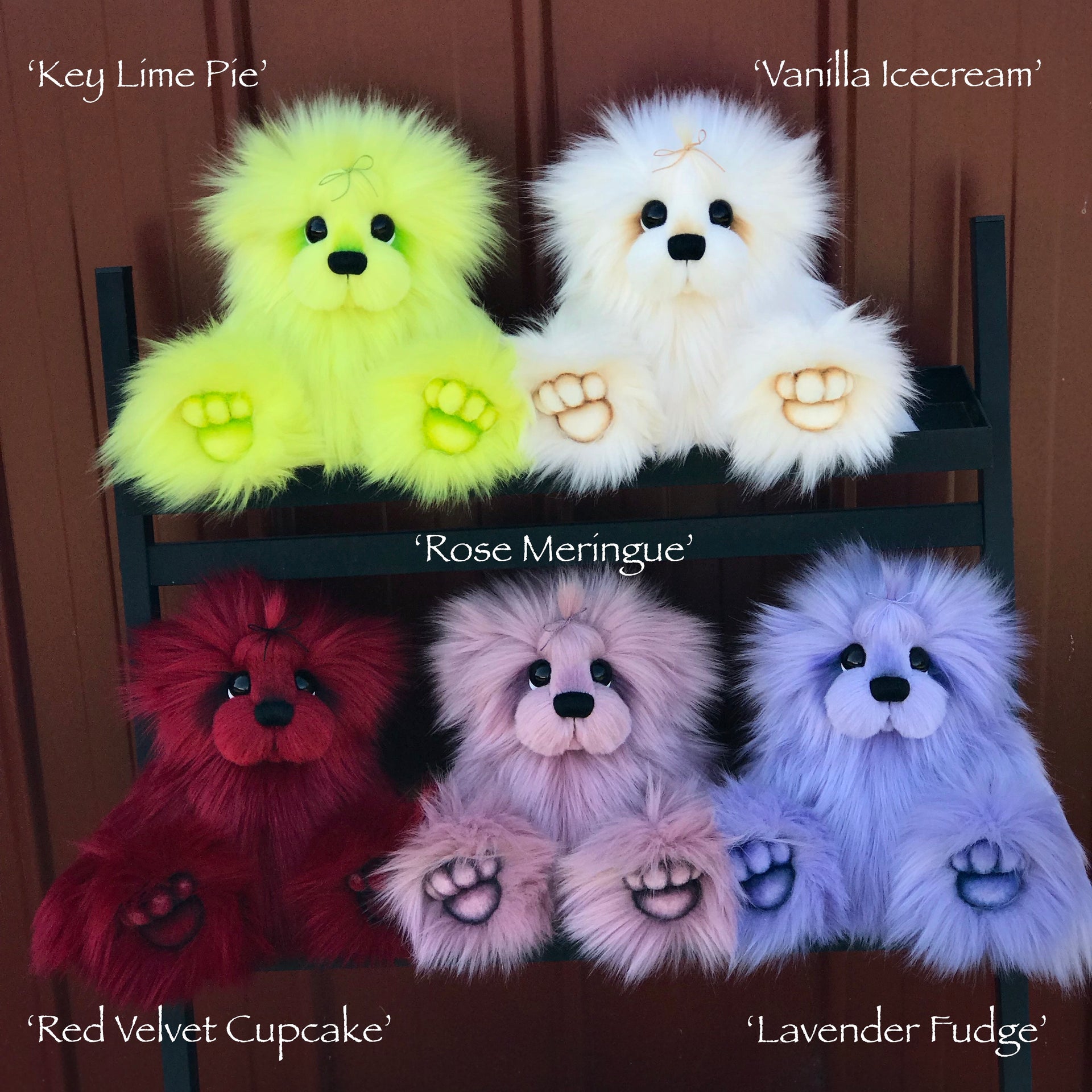 Key Lime Pie - 13" faux fur Artist Bear by Emma's Bears - OOAK