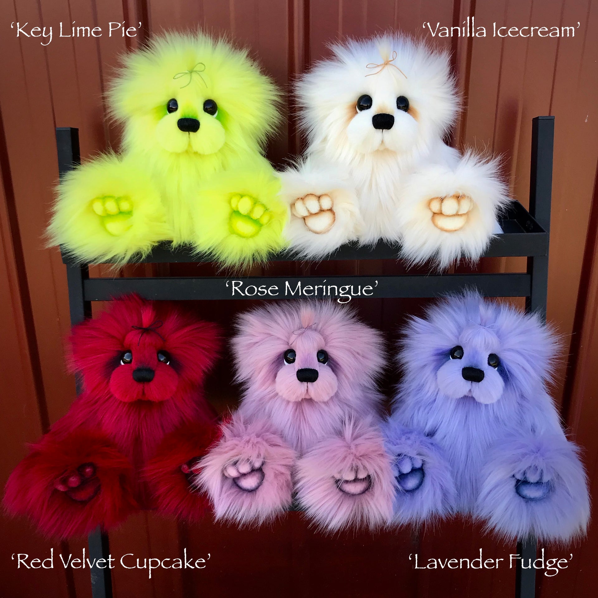 Rose Meringue - 13" faux fur Artist Bear by Emma's Bears - OOAK