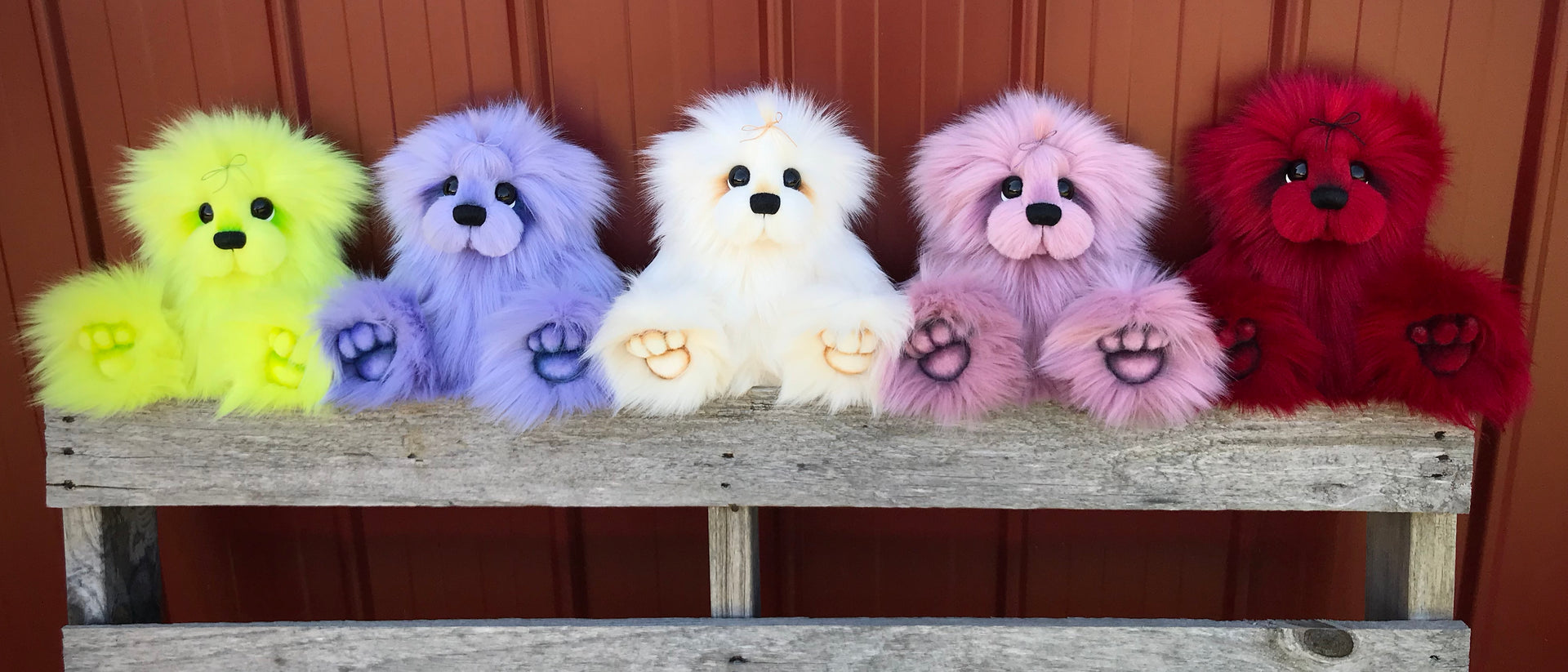 Key Lime Pie - 13" faux fur Artist Bear by Emma's Bears - OOAK