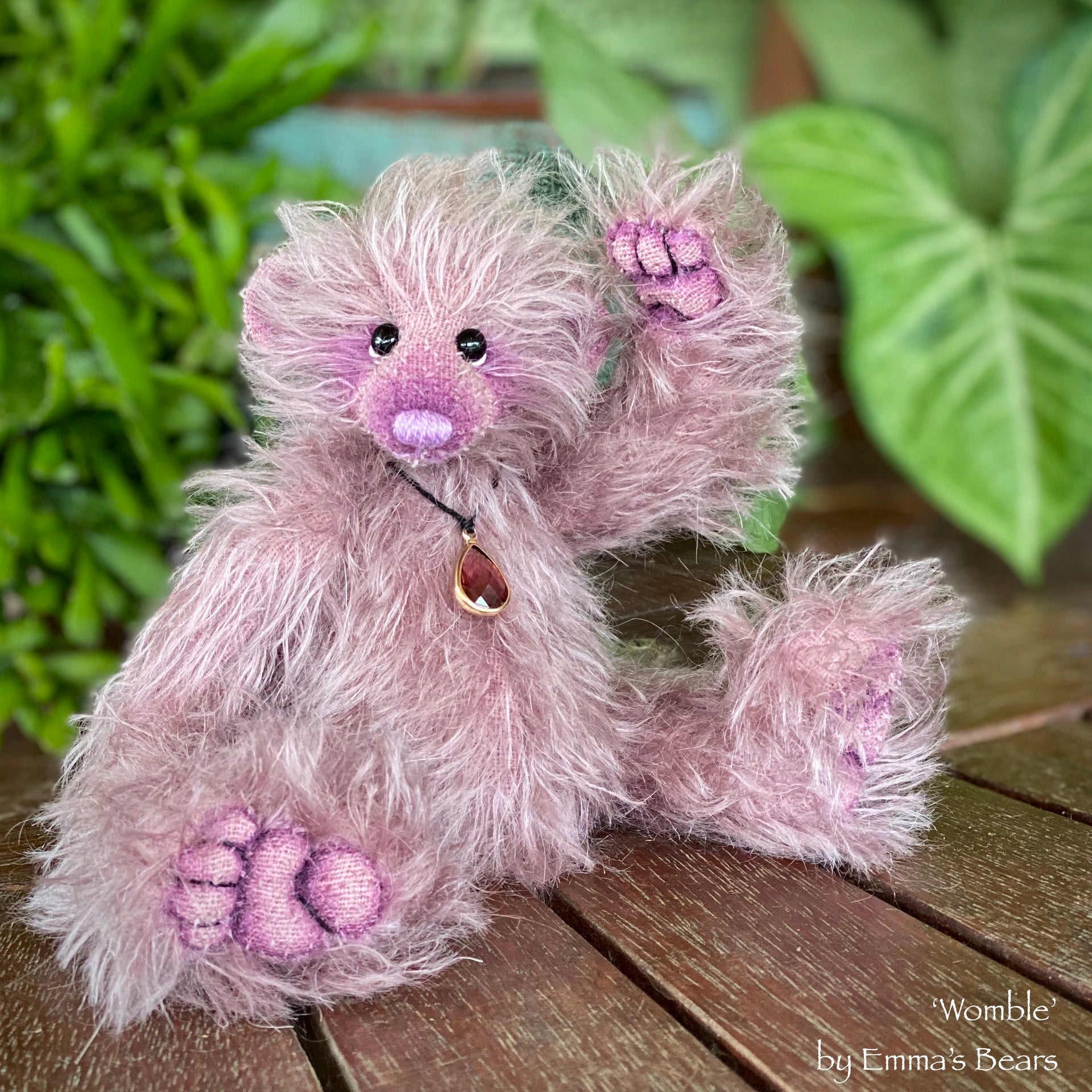 Collaboration Bear: Womble - 7" handmade mohair artist bear- OOAK