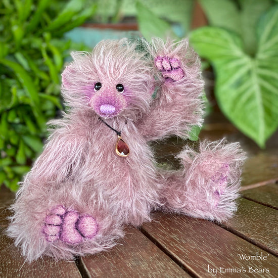 Collaboration Bear: Womble - 7" handmade mohair artist bear- OOAK