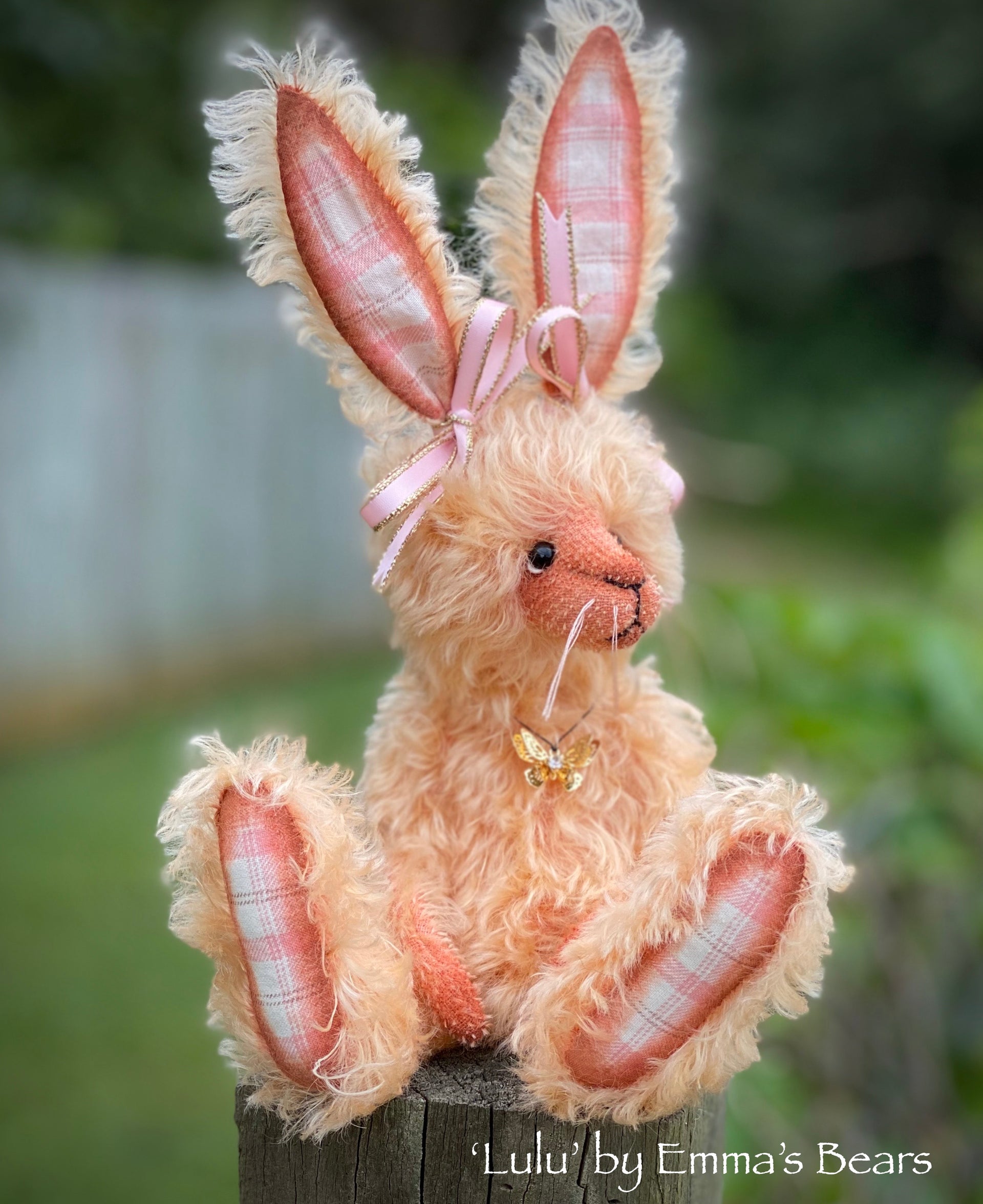 SALE Lulu - 8"  Mohair Artist Bunny by Emma's Bears - OOAK