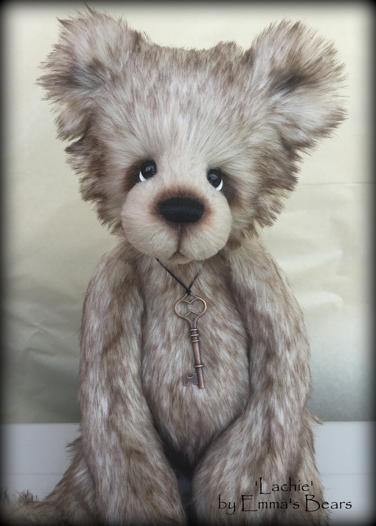Lachie - 17" skinny faux fur bear by Emmas Bears - OOAK