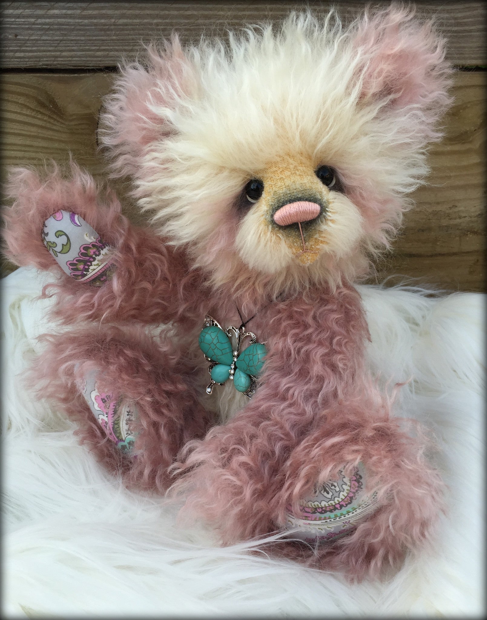 Curlylocks IVORY - 40mm long wavy mohair