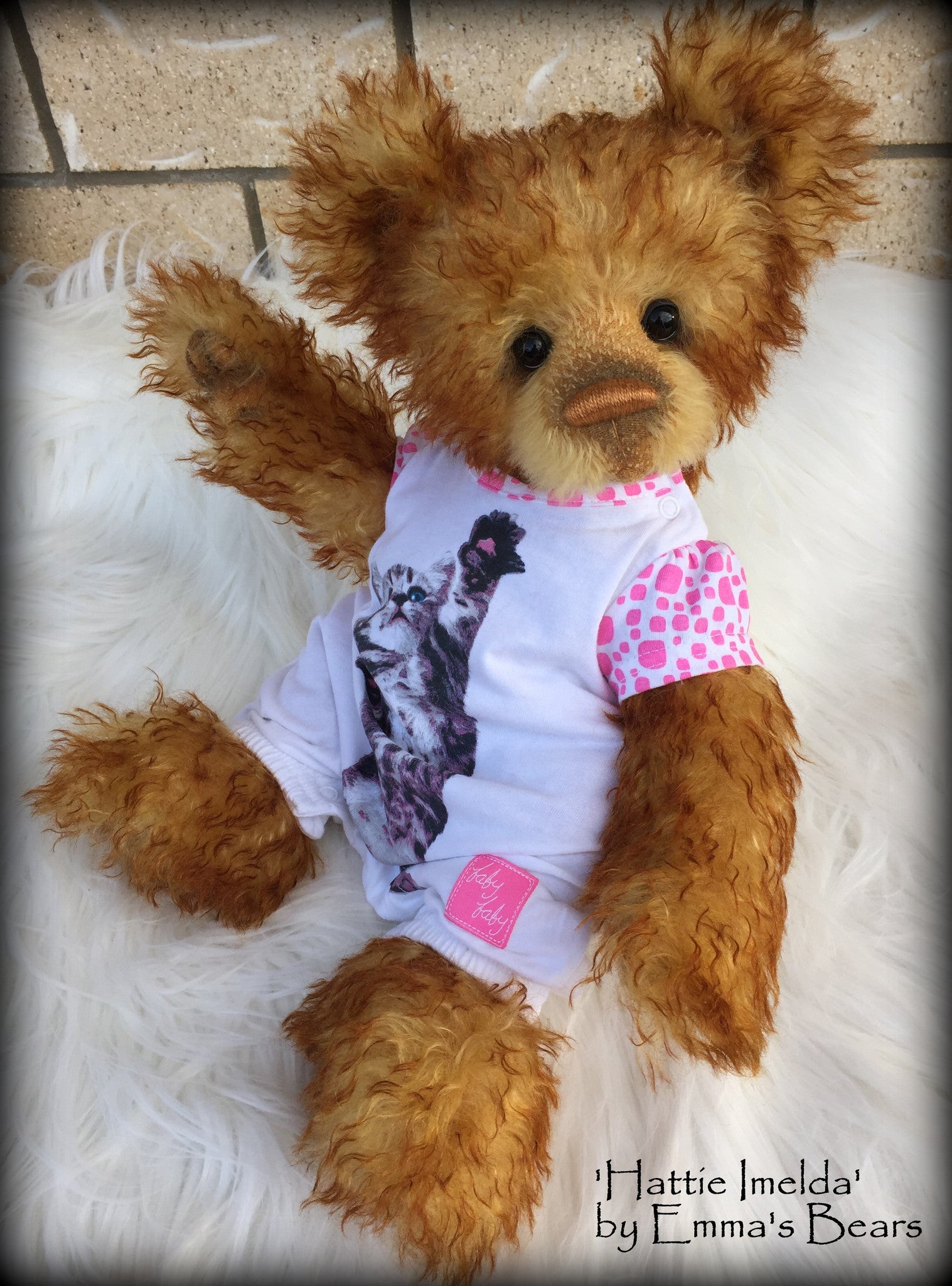 Hattie Imelda - 17in MOHAIR Artist toddler style Bear by Emmas Bears - OOAK
